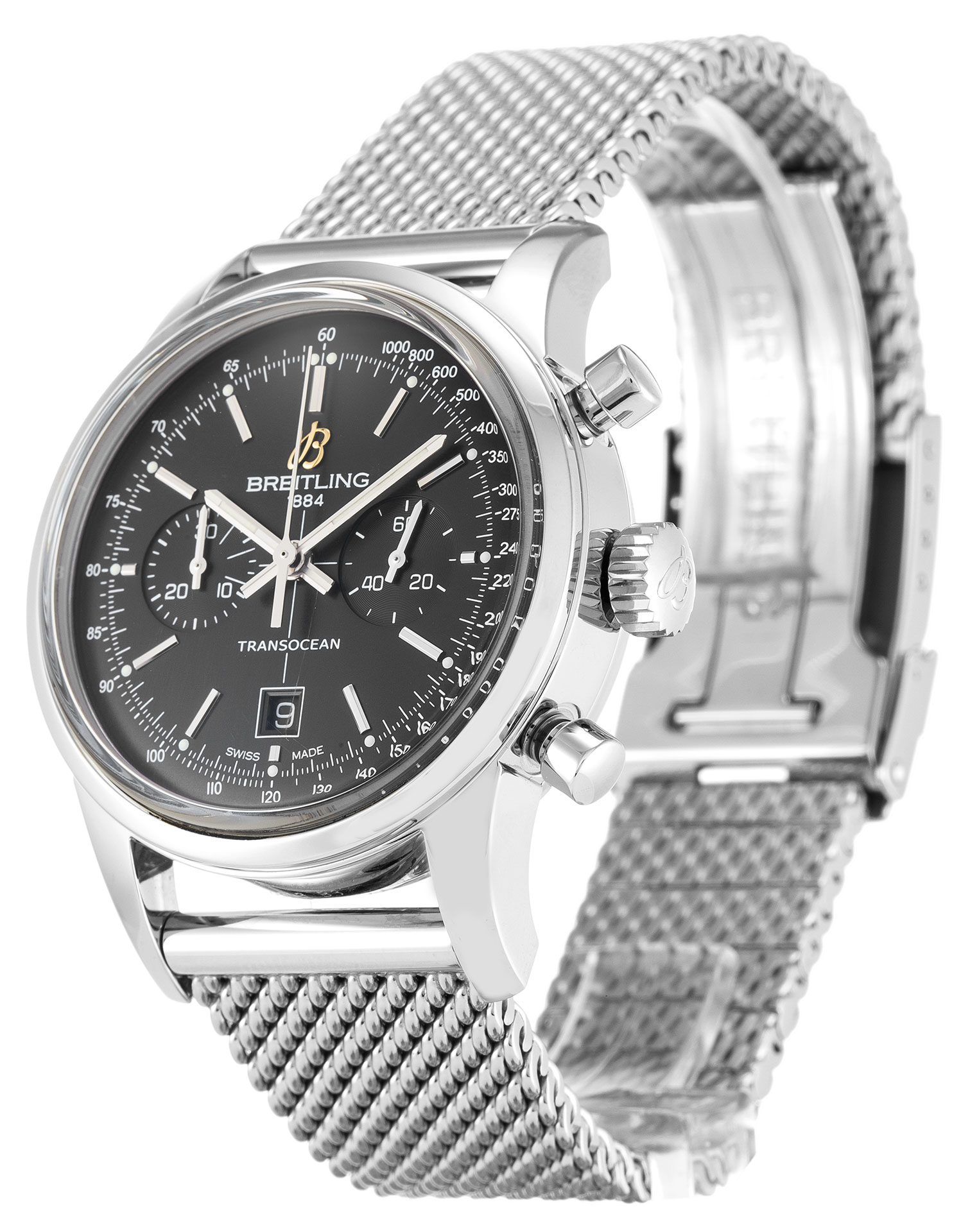 Breitling Transocean 38mm A41310 Stainless Steel Men's Watch